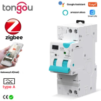 ZigBee RCBO Type A Adjustable Smart Circuit Breaker Residual Current Circuit breaker With Over Current and Leakage Protection