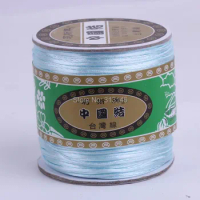 80M/Roll 1.5MM Braided Aqua Blue Nylon Chinese Knot Cord Macrame Beading String Thread for Handcraft Handmade Shamballa Jewelery