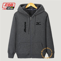 Áo khoác có khóa Mizuno Kirka đen, chất liệu có vân, áo hoodie/áo khoác chất lượng cao, mát mẻ và th