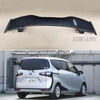 For Toyota Sienta 2015 Spoiler ABS Plastic Hatchback Roof Rear Wing Body Kit Accessories