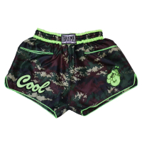 THAISMAI - LADY BOXING SHORTS LD18 SATIN CAMO GREEN Thaifightpro