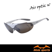 【MOLA SPORTS】摩拉運動近視太陽眼鏡鏡片可上掀可配近視鏡片Air optic-w(近視可戴自行車高爾夫)