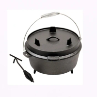 outdoor cooking pot set camp fire pot set cast iron dutch oven set