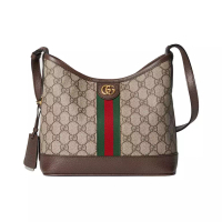 Gucci Ophidia GG Supreme Canvas Small Shoulder Bag Brown