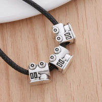 10Pcs/Set Large Train Spacer Beads Accessories for Women's Designer Charms Pandora Style Bracelets Jewelry Making Supplies