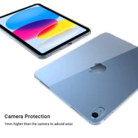 For iPad Air 5/4 Case Ultra Thin Transparent Protective Case for iPad 10th/9th Soft Silicone Cover for Pro 11 2022 2021 Funda