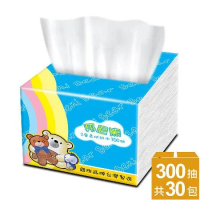 BeniBear邦尼熊抽取式柔拭紙巾300抽x30包/箱(彩紅版)