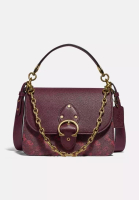 Coach Coach Beat Shoulder Bag With Horse And Carriage Print Oxblood Cranberry