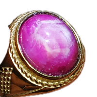 Cincin Batu Natural Ruby Burma Star Model Cabocon Harga Murah