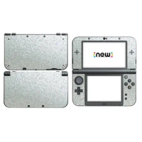 Shining Silver Bling Glitter Vinyl Skin Sticker Protector for Nintendo New 3DS XL LL Skins Stickers