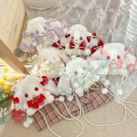 2026 Lolita Japanese Lolita Bunny Bag 2024 New JK Cute Girl Rabbit Pattern Bag Messenger Bag Pearl S