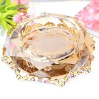 Crystal Glass Ashtray, Ashtray for Cigarette, Ashtray for Home, Creative Ashtray, Fashionable Ashtray for Smoking, Luxury Gift