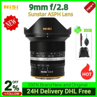NiSi 9mm f/2.8 Sunstar ASPH Lens Manual Focus APS-C Ultra Wide Angle MF for Sony E Canon RF Fujifilm X Micro Four Thirds Nikon Z