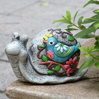 美式庭院裝飾花園擺件陽臺卡通烏龜青蛙蝸牛雕塑小品仿真動物擺設