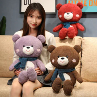 Cute cute scarf, baby bear doll, plush toy, teddy bear, hugging bear doll, children, soothing doll