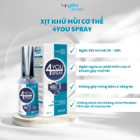 Xịt Khử Mùi Hôi Nách Hôi Chân 4You 30ml - Khử Mùi Hôi Cơ Thể Giảm Tiết Mồ Hôi, Khô Thoáng