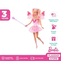 Barbie Fairy Pink Doll with Toy Wand - Mainan Boneka Anak Perempuan