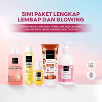 SCARLETT 5in1 Top Picks Glow Body Care Series - Body Scrub + Shower Gel/Shower Scrub + Exfoliate + B