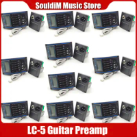 10Pcs 5 Bands LC-5 LC-4 Guitar Pickup for Acoustic Guitarra Preamp EQ Equalizer with Digital Tuner Guitar Parts