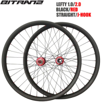 Lefty 1.0 2.0 Bike Carbon Tubeless Wheels 30mm 34mm 36mm Width Mtb XC Boost Bicycle Wheelset 24h 28h 32h Straight J-Hook Pillar