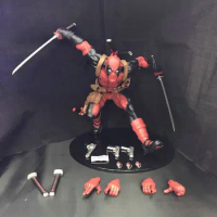 Marvel Avengers X-Men Running Deadpool Ryan Reynolds PVC Action Figure Collectible Model Toy 23cm