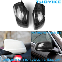 LHD RHD Car Real Dry Carbon Fiber Rearview Rear Side Mirror Cover Cap Shell Trim Sticker For BMW 5-Series F10 F18 2011-2013 2PCS