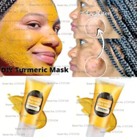Turmeric Clay Face Mask Detoxifying, Brightening, Deep Cleansing Acne Exfoliating Facial Mask Moisturizing Whitening Cosmetics