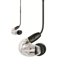 SE215-CL-UNI audio isolation headset with built-in remote and microphone for iOS/Android, clear