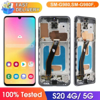 TFT Screen for Samsung Galaxy S20 5G G981B G981F Lcd Display Digital Touch Screen with Frame for Samsung Galaxy S20 G980 G980F