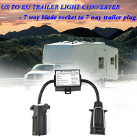 Penukar Lampu Trailer 7 Way Blade Socket kepada 7 Pin Bulat