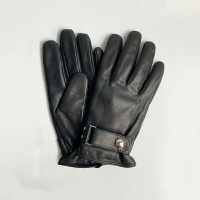 美國百分百【全新真品】Ralph Lauren 手套 配件 防風 透氣 RL 防寒 男款 皮革 黑色 AV30