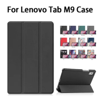 For Lenovo Tab M9 Tablet Case Tri-Fold Leather Magnetic Stand 9Inch (2023)Tablet Case For Lenovo Tab M9 TB-310FU Cover