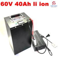 waterproof 60v 40ah lithium ion bateria li ion BMS for 4000W 3000W Tricycle scooter bike Motorcycle go cart +5A charger