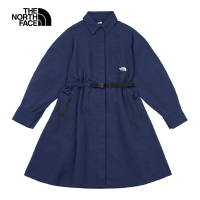 【The North Face 官方旗艦】北面UE女款藍色吸濕排汗防潑水附腰帶裙子｜88698K2