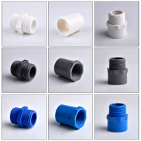 1/2" ~2" Thread To 20-63mm PVC Direct Pipe Connector Garden Watering Irrigation Aquarium Fish Tank Water Tube Joint Fittings