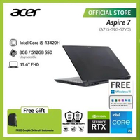 ACER LAPTOP GAMING ASPIRE 7 PRO A715-59G-57YQ/516G/516S NVIDIA RTX 3050 15.6" FHD INTEL CORE I5-1342