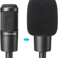 AT2020 Pop Filter Foam Cover - Large Mic Windscreen for AT2020 AT2020USB+ AT2035 Condenser Microphone to Blocks Out Plosives