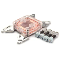 Computer CPU Cooler Water Cooling Block Copper Base POM Cover for Intel LGA 1155 2011 AMD AM4 Fans Cooling