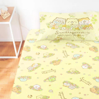 【享夢城堡】天絲卡通二件式床包枕套組(單人3.5x6.2-角落小夥伴 我愛躲花花-黃)