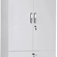 Wood 2-Door Wardrobe Armoire with 2-Drawers,Wardrobe Tall Closet,for Bedroom,Living Room,with Locker