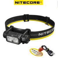 NITECORE NU50 Headlamp 1400 Lumens Long Runtime Lightweight USB-C Rechargeable White Red Light Headlight Built-in 21700 Battery