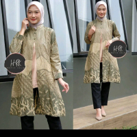 Batik Tunik  cewek 4 varian warna motif ( BML )-Baju Batik wanita Tunik Seragam lengan panjang, baha