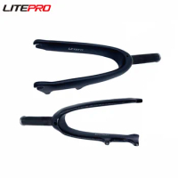 Litepro Bicycle 14 16 Inch Disc Brake Fork For 305 349 Wheels Folding Bike K3 Plus Carbon Fibre Front Fork