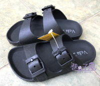 【巷子屋】童款一體成型防水勃肯拖鞋 黑色 MIT台灣製造 超值價$198