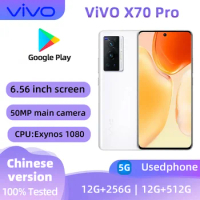VIVO X70 Pro 5g Smart Phone Android CPU Exynos 1080 6.56inches Screen ROM 256GB 4450mAh Charge 50MP Camera used phone