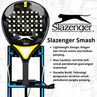 Raket Padel Slazenger Smash Padel Racket Original Graphite Black Blue