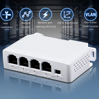 4พอร์ต PoE Extender กันน้ำ POE repeater สำหรับการส่งผ่านพอร์ต IP สำหรับ PoE Switch NVR กล้อง IP