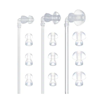 Hearing Aid Earplug Ear Plugs Eartips Domes with Sound Tube 3 Tubes + 9 Domes (L M S) Hearing Aids Accessories