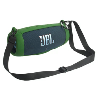 Wireless Bluetooth Speaker Case Soft Silicone Cover Skin With Shoulder Strap Protective Carabiner for JBL Charge 5 Bag Holder