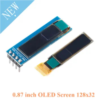 0.87" 0.87 inch OLED Display Module White LCD Screen module 12832 resolution 128*32 128x32 I2C IIC interface SSD1316